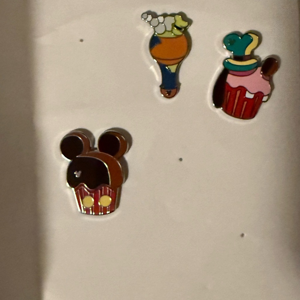 Disney Cupcake and Bubble wand Pins